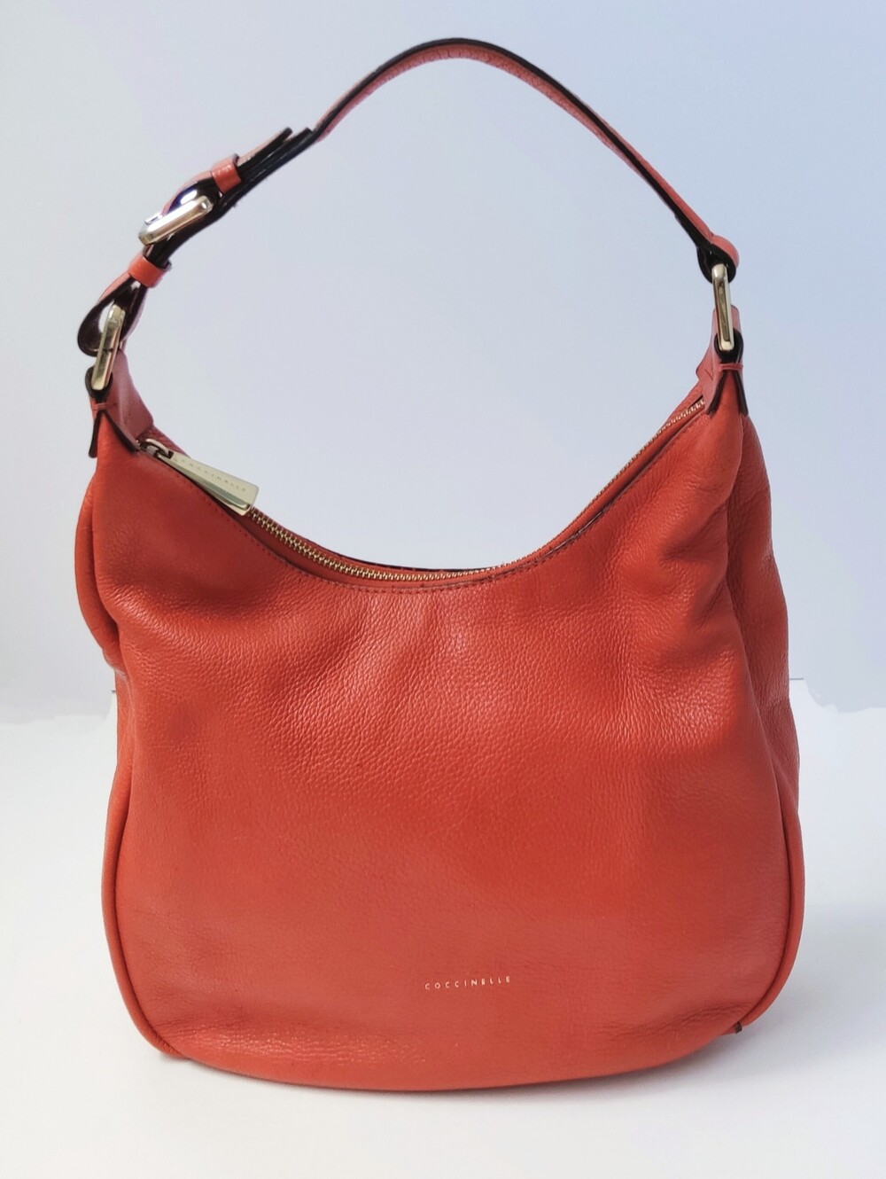 Coccinelle Italian Orange Leather Hobo Bag. Pre-owned.